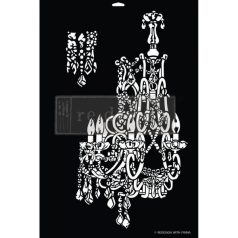   Dekor Stencil 15.6"x24", Empire Chandelier / Re-Design with Prima Decor Stencils (1 db)