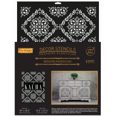   Dekor Stencil 26.5"x21.6", Kacha Modern Moroccan / Re-Design with Prima Decor Stencils (1 db)