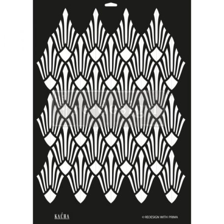 Dekor Stencil 17"x22.8", Kacha Sun Lit Diamonds / Re-Design with Prima Decor Stencils (1 db)