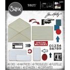 SIZZIX vágósablon, Postale Tim Holtz/ Sizzix Thinlits Die Set (1 csomag)