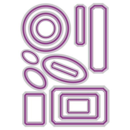 SIZZIX vágósablon, Vintage Labels Tim Holtz/ Sizzix Thinlits Die Set (1 csomag)