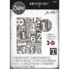 Domborító mappa , Numbered Tim Holtz/ Sizzix 3-D Textured Impressions Embossing Folder (1 csomag)