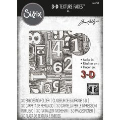   Domborító mappa , Numbered Tim Holtz/ Sizzix 3-D Textured Impressions Embossing Folder (1 csomag)