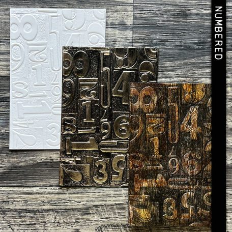 Domborító mappa , Numbered Tim Holtz/ Sizzix 3-D Textured Impressions Embossing Folder (1 csomag)