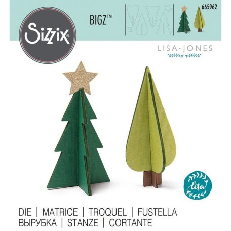SIZZIX vágósablon - Tree Ornaments - Bigz Die (1 db)