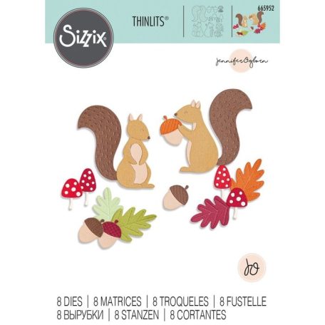 SIZZIX vágósablon, Harvest Squirrels / Sizzix Thinlits Die Set (1 csomag)