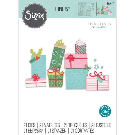 SIZZIX vágósablon, Festive Gifts / Sizzix Thinlits Die Set (1 csomag)