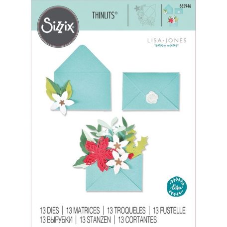 SIZZIX vágósablon, Festive Envelope / Sizzix Thinlits Die Set (1 csomag)