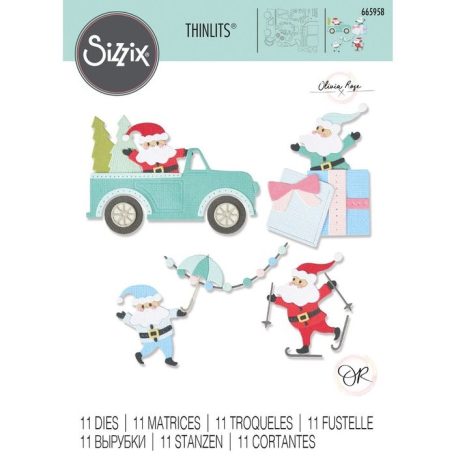 SIZZIX vágósablon, Santa Activities / Sizzix Thinlits Die Set (1 csomag)