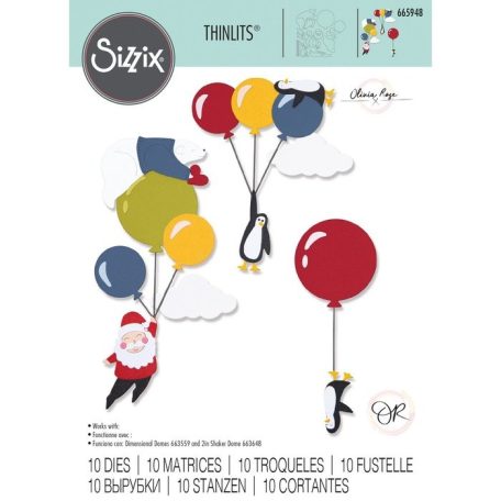 SIZZIX vágósablon, Festive Sky Party / Sizzix Thinlits Die Set (1 csomag)