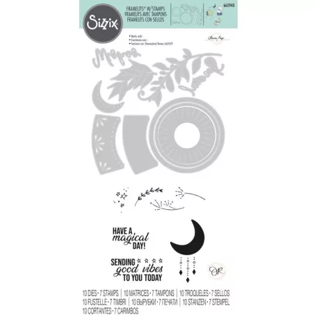 SIZZIX vágósablon bélyegzővel, Special Wishes / Sizzix Framelits Die Set with Stamps (1 csomag)