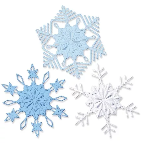 Vágósablon, domborító mappával , Winter Snowflakes / Sizzix Switchlits Embossing Folder (1 db)