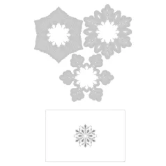   Vágósablon, domborító mappával , Winter Snowflakes / Sizzix Switchlits Embossing Folder (1 db)