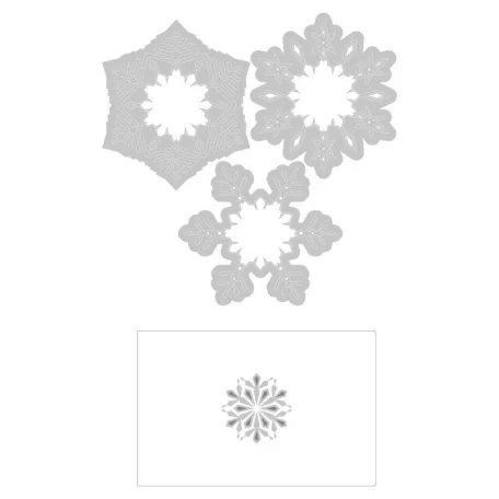 Vágósablon, domborító mappával , Winter Snowflakes / Sizzix Switchlits Embossing Folder (1 db)