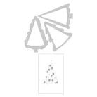 Vágósablon, domborító mappával , Festive Trees / Sizzix Switchlits Embossing Folder (1 db)