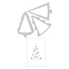   Vágósablon, domborító mappával , Festive Trees / Sizzix Switchlits Embossing Folder (1 db)