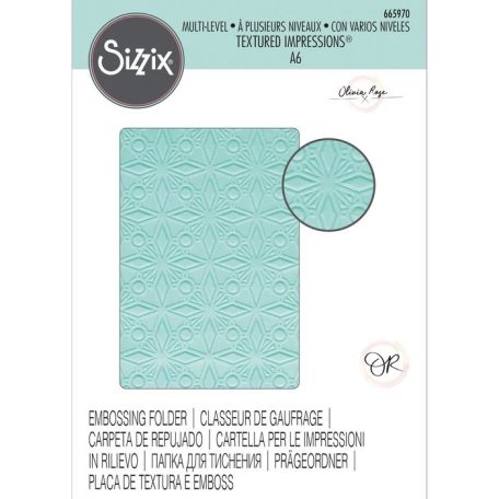 Domborító mappa , Geo Crystals Tim Holtz/ Sizzix Multi-Level Textured Impressions Embossing Folder (1 csomag)