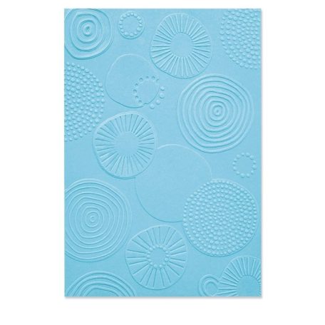 Domborító mappa , Abstract Rounds / Sizzix Multi-Level Textured Impressions Embossing Folder (1 csomag)