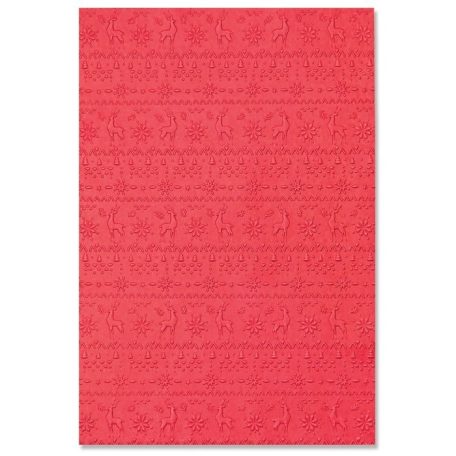 SIZZIX domborító mappa, Winter Sweater / Sizzix 3-D Textured Impressions Embossing Folder (1 csomag)