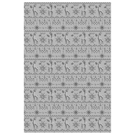 SIZZIX domborító mappa, Winter Sweater / Sizzix 3-D Textured Impressions Embossing Folder (1 csomag)