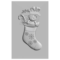  SIZZIX domborító mappa, Christmas Stockings / Sizzix 3-D Impresslits Embossing Folder Christmas Stockings (1 csomag)
