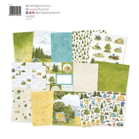 Scrapbook papírkészlet 12" (30 cm), Hit the road / Piatek13 Paper pad (12 lap)