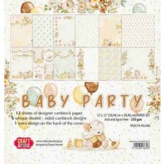   Papírkészlet 12" (30 cm), Baby Party / Craft&You Paper Set (12 lap)