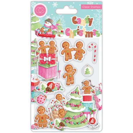 Szilikonbélyegző , Clear Stamps Decorate/ Craft Consortium Candy Christmas (1 csomag)