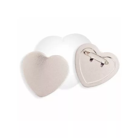 Kitűzőalap - szív , Heart Refill pack/ WRMK Button Press (9 db)