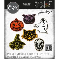   SIZZIX vágósablon, Retro Halloween Tim Holtz/ Sizzix Thinlits Die Set (1 csomag)