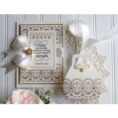 Klisé , Lace Frippery / Spellbinders Hot Foil Plate (1 db)