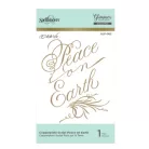 Klisé , Copperplate Script Peace on Earth / Spellbinders Hot Foil Plate (1 db)
