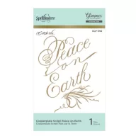   Klisé , Copperplate Script Peace on Earth / Spellbinders Hot Foil Plate (1 db)