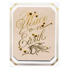   Klisé , Copperplate Script Peace on Earth / Spellbinders Hot Foil Plate (1 db)