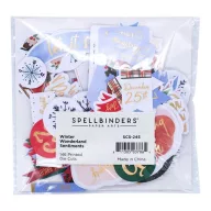   Kivágatok , Winter Wonderland Sentiments/ Spellbinders Printed Die Cut (1 csomag)