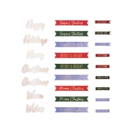   Kivágatok , Winter Wonderland Sentiments/ Spellbinders Printed Die Cut (1 csomag)