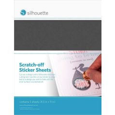   Kaparós papír - ezüst A4, Scratch-off Stickers / Silhouette materials (5 ív)