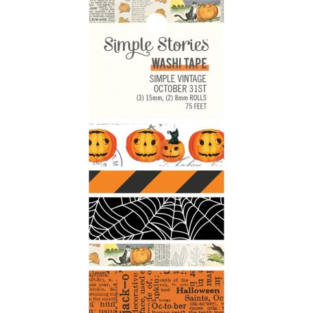 Dekorációs ragasztószalag , Washi Tape / Simple Stories October 31st (5 db)