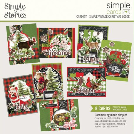 Üdvözlőlap készlet , Simple Cards Kit / Simple Stories Simple Vintage Christmas Lodge (1 csomag)