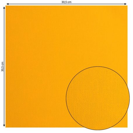 Scrapbook alapkarton 10 ív Texturált felületű - 12" (30 cm) - Apricot - Sárgabarack - Cardstock texture