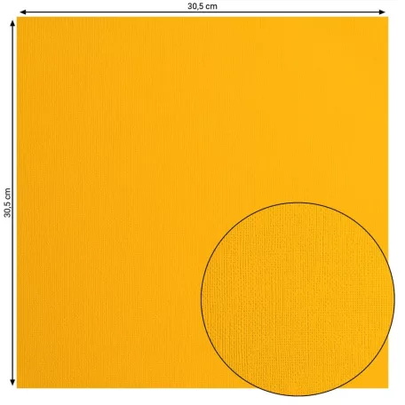 Scrapbook alapkarton 10 ív Texturált felületű - 12" (30 cm) - saffron - sáfrány - Cardstock texture