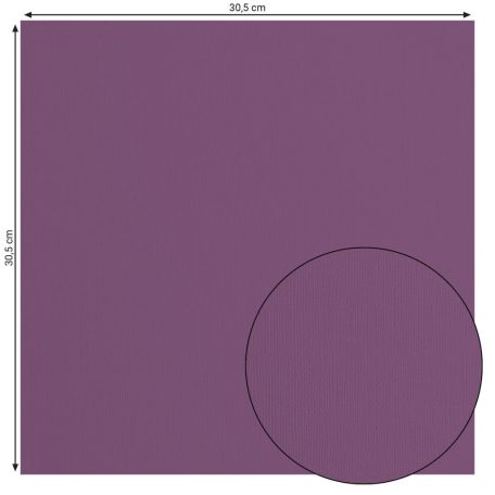 Scrapbook alapkarton 10 ív Texturált felületű - 12" (30 cm) - Clematis - Klemátisz lila - Cardstock texture