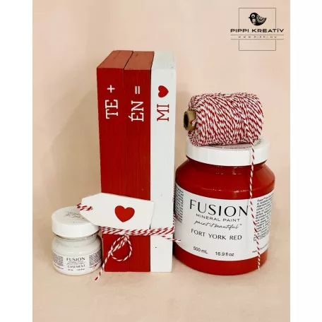 Valentin napi alkotócsomag - Fa könyvek dekoráció