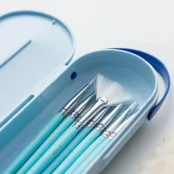   HIMI ecsetkészlet, szintetikus, vegyes - 8 db, műanyag dobozban, blue