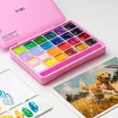 HIMI Jelly Cup gouache festékkészlet – 24 db + 3 db ecset – pink
