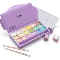   HIMI Jelly Cup gouache festékkészlet – 18 db + 3 db ecset – pasztell, purple