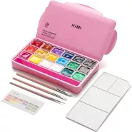   HIMI Jelly Cup gouache festékkészlet – 18 db + 3 db ecset – pink