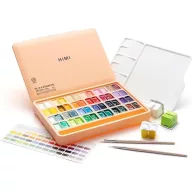   HIMI Twin Cup gouache festékkészlet – 48 db + 3 db ecset – peach fuzz