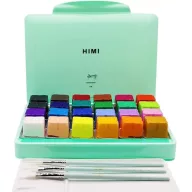  HIMI Jelly Cup gouache festékkészlet – 24 db + 3 db ecset – green