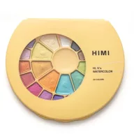   HIMI Semi-Moist akvarellfesték készlet – 24 db + ecset – metál, yellow